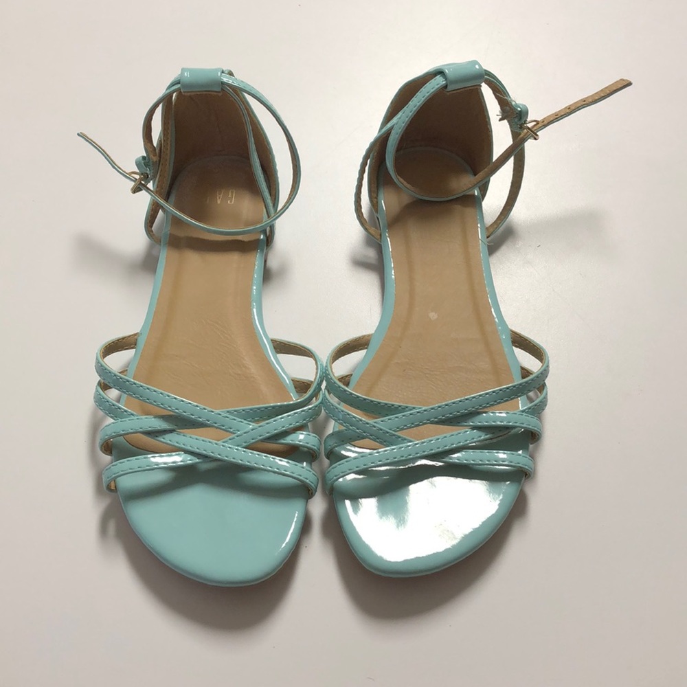 GAP teal ankle strap sandals! NWOT! Sz 6